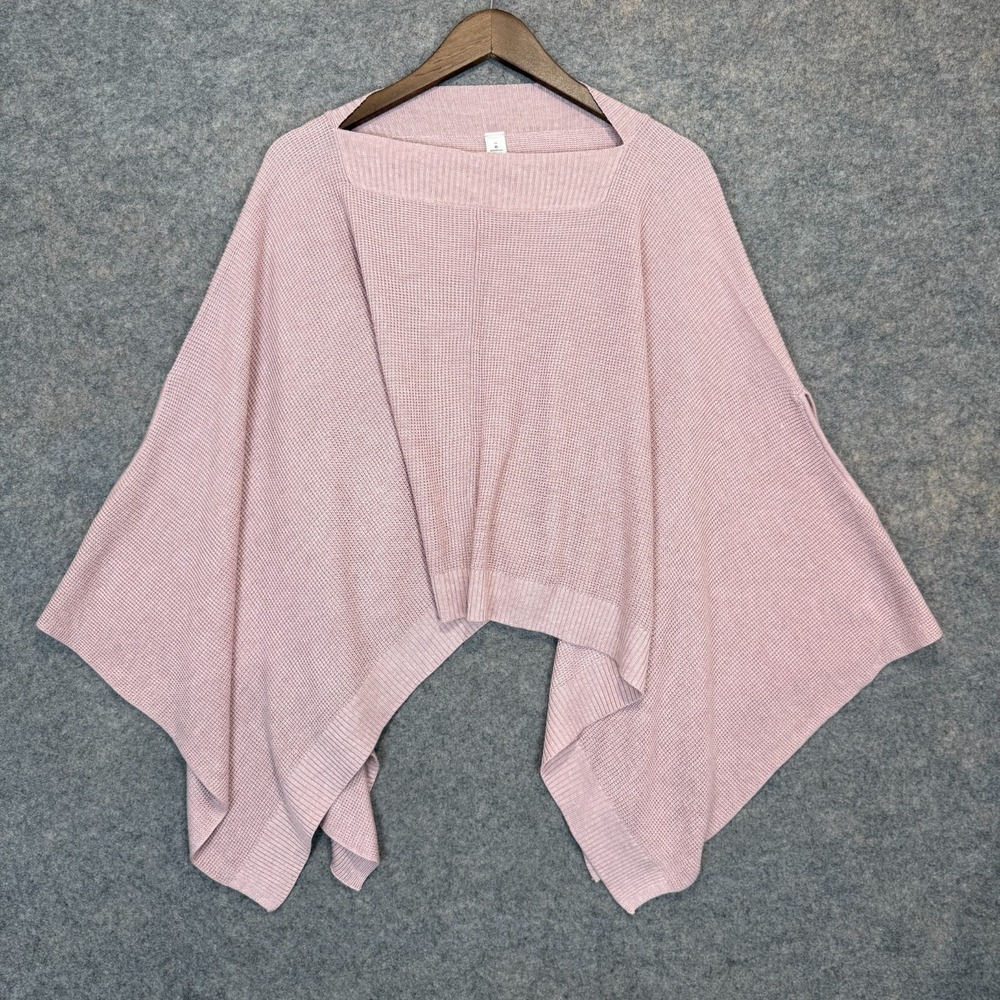 Lululemon Cashmere Blend Forward Flow Cape Sweater Womens One Size Knit Draped